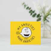 Peanuts | Charlie Brown Nervous Since 1950 Briefkaart (Staand voorkant)