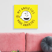 Peanuts | Charlie Brown Nervous Since 1950 Canvas Afdruk (Insitu (Woonkamer))