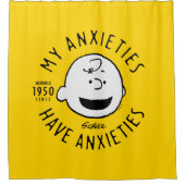 Peanuts | Charlie Brown Nervous Since 1950 Douchegordijn (Voorkant)