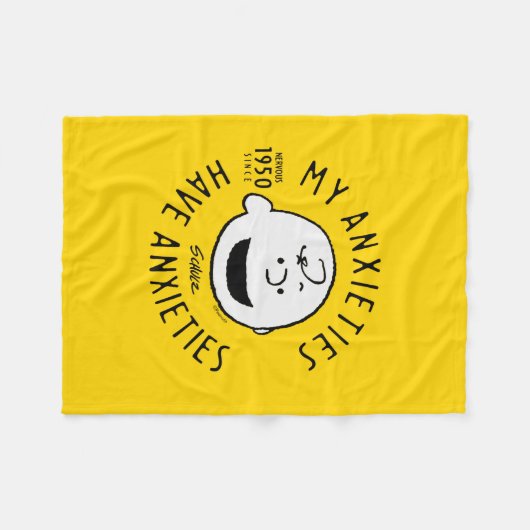Peanuts | Charlie Brown Nervous Since 1950 Fleece Deken (Voorkant (Horizontaal))
