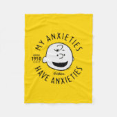 Peanuts | Charlie Brown Nervous Since 1950 Fleece Deken (Voorkant)