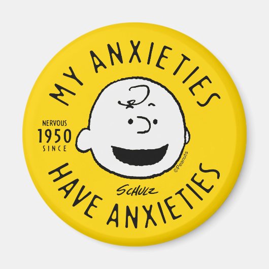 Peanuts | Charlie Brown Nervous Since 1950 Magneet (Voorkant)