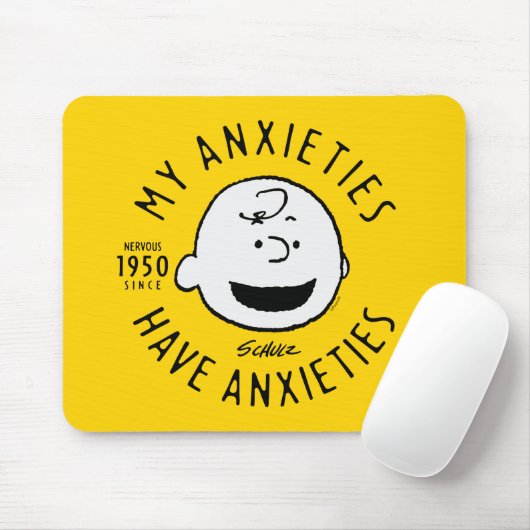 Peanuts | Charlie Brown Nervous Since 1950 Muismat (Met muis)