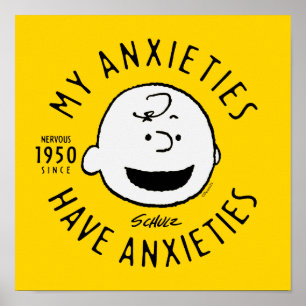 Peanuts   Charlie Brown Nervous Since 1950 Poster