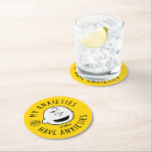 Peanuts | Charlie Brown Nervous Since 1950 Ronde Kartonnen Onderzetter (Insitu)