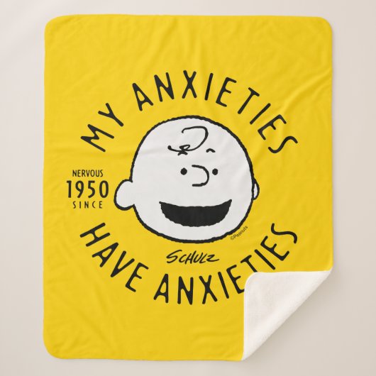 Peanuts | Charlie Brown Nervous Since 1950 Sherpa Deken (Voorkant)