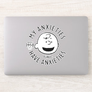 Peanuts Charlie Brown Nervous Since 1950 Sticker