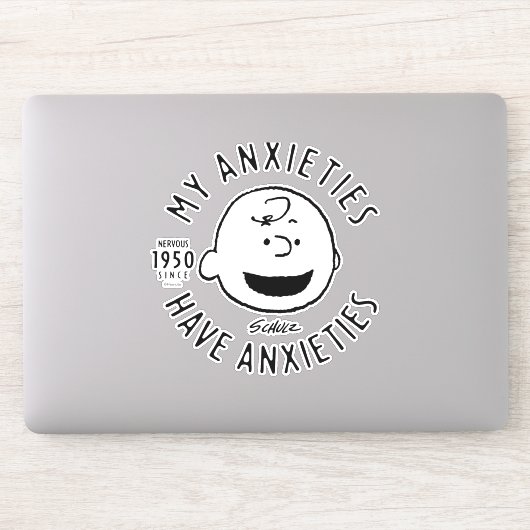 Peanuts | Charlie Brown Nervous Since 1950 Sticker (Computer)
