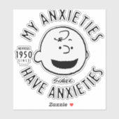 Peanuts | Charlie Brown Nervous Since 1950 Sticker (Vel)