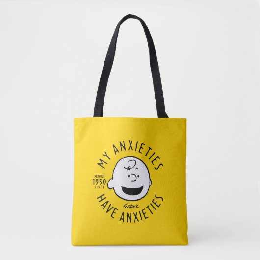 Peanuts | Charlie Brown Nervous Since 1950 Tote Bag (Voorkant)