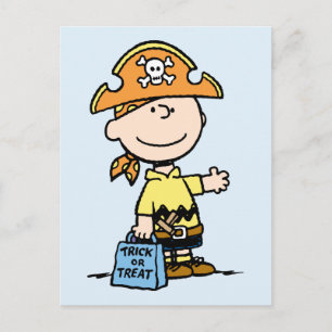 Peanuts Charlie Brown Piraat Halloween Briefkaart