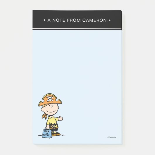 Peanuts Charlie Brown Piraat Halloween Post-it® Notes (Voorkant)