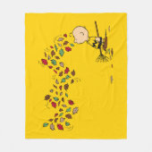 Peanuts | Charlie Brown Raking Leaves Fleece Deken (Voorkant)