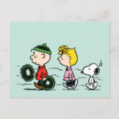 Peanuts | Charlie Brown, Sally & Snoopy Feestdagenkaart (Voorkant)