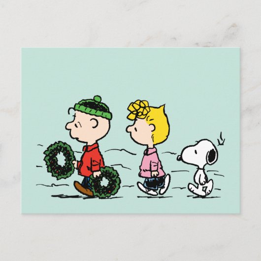 Peanuts | Charlie Brown, Sally & Snoopy Feestdagenkaart (Voorkant)