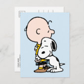 Peanuts | Charlie Brown & Snoopy Hug Briefkaart (Voorkant / Achterkant)