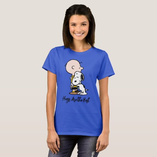 Peanuts | Charlie Brown & Snoopy Hug T-shirt (Voorkant volledig)