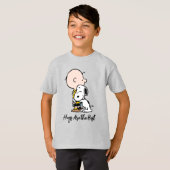 Peanuts | Charlie Brown & Snoopy knuffel T-shirt (Voorkant volledig)