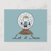 Peanuts | Charlie Brown Snow Wereldbol Briefkaart (Voorkant)
