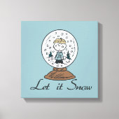 Peanuts | Charlie Brown Snow Wereldbol Canvas Afdruk (Voorkant)