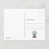 Peanuts | Charlie Brown Snow Wereldbol Feestdagenkaart (Achterkant)