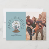 Peanuts | Charlie Brown Snow Wereldbol Feestdagenkaart (Voorkant)