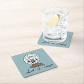 Peanuts | Charlie Brown Snow Wereldbol Kartonnen Onderzetters (Insitu)