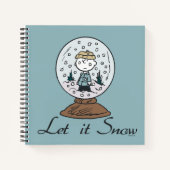 Peanuts | Charlie Brown Snow Wereldbol Notitieboek (Voorkant)