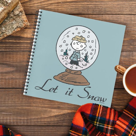 Peanuts | Charlie Brown Snow Wereldbol Notitieboek
