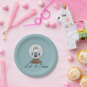 Peanuts | Charlie Brown Snow Wereldbol Papieren Bordje (Feest)