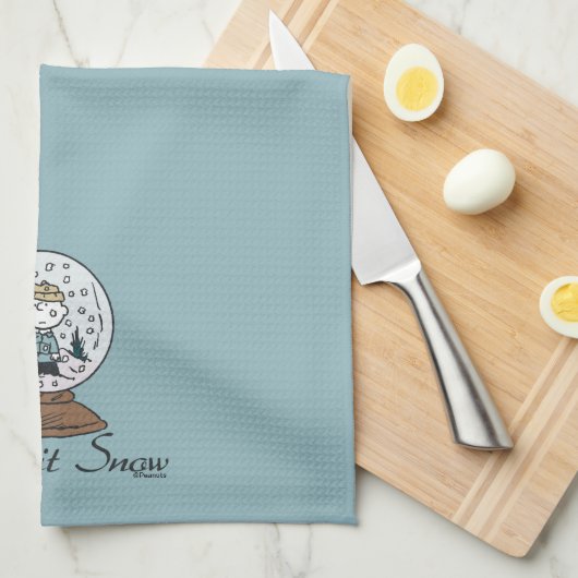 Peanuts | Charlie Brown Snow Wereldbol Theedoek (Quarter Fold)