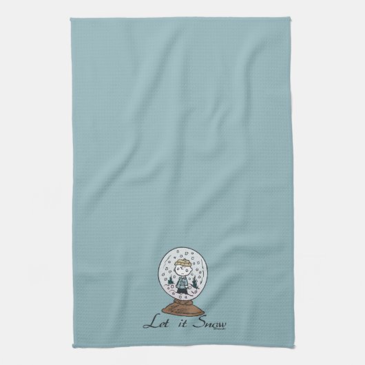 Peanuts | Charlie Brown Snow Wereldbol Theedoek (Verticaal)