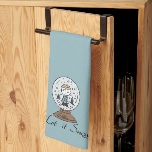 Peanuts | Charlie Brown Snow Wereldbol Theedoek (Derde Gevouwen)