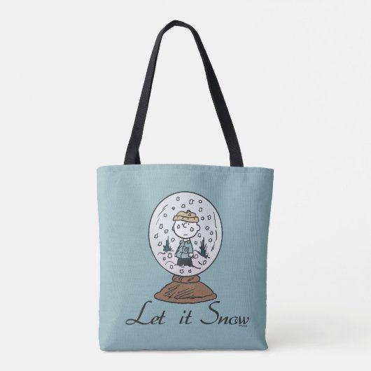 Peanuts | Charlie Brown Snow Wereldbol Tote Bag (Achterkant)