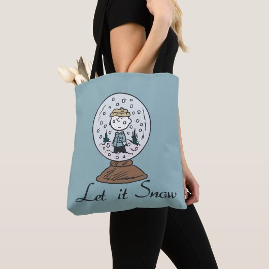 Peanuts | Charlie Brown Snow Wereldbol Tote Bag (Dichtbij)