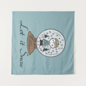 Peanuts | Charlie Brown Snow Wereldbol Wandkleed (Voorkant (horizontaal))