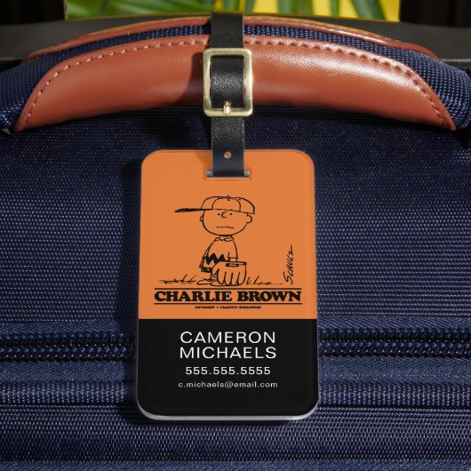 Peanuts | Charlie Brown Speelbal Bagagelabel (Voorkant Insitu 2)