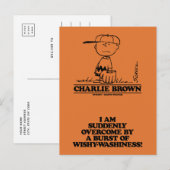 Peanuts | Charlie Brown Speelbal Briefkaart (Voorkant / Achterkant)