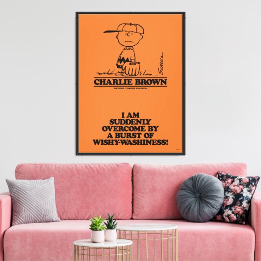 Peanuts | Charlie Brown Speelbal Canvas Afdruk (Insitu (Woonkamer))