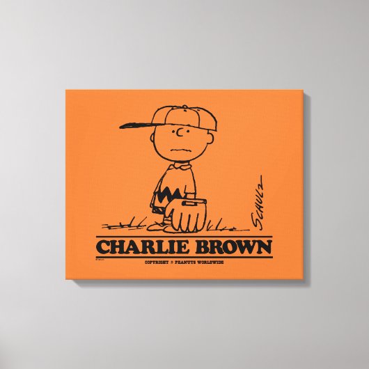 Peanuts | Charlie Brown Speelbal Canvas Afdruk (Voorkant)