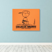 Peanuts | Charlie Brown Speelbal Canvas Afdruk (Insitu (Houten vloer))