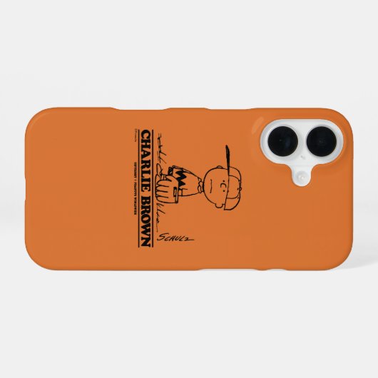 Peanuts | Charlie Brown Speelbal iPhone 16 Hoesje (Achterkant horizontaal)