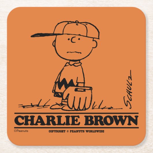 Peanuts | Charlie Brown Speelbal Kartonnen Onderzetters (Voorkant)