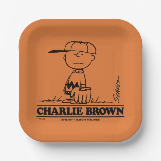 Peanuts | Charlie Brown Speelbal Papieren Bordje (Voorkant)