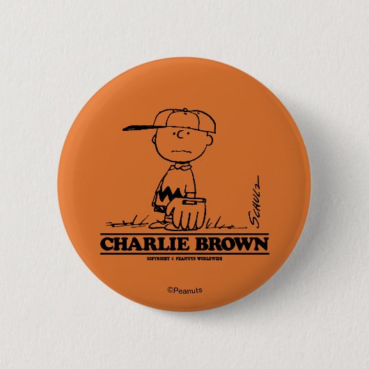 Peanuts | Charlie Brown Speelbal Ronde Button 5,7 Cm (Voorkant)