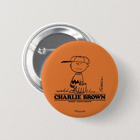 Peanuts | Charlie Brown Speelbal Ronde Button 5,7 Cm (Voorkant /achterkant)