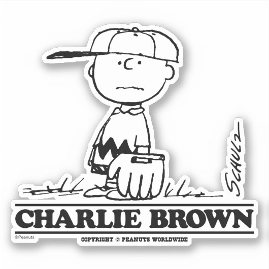 Peanuts | Charlie Brown Speelbal Sticker (Voorkant)