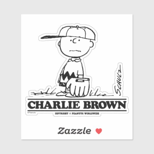 Peanuts | Charlie Brown Speelbal Sticker (Vel)