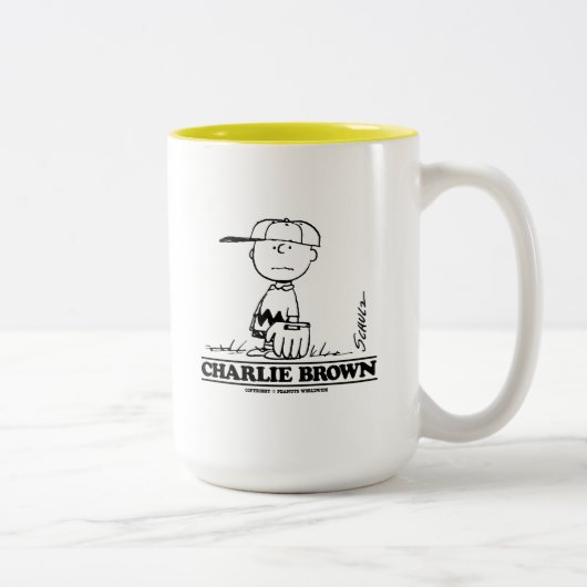 Peanuts | Charlie Brown Speelbal Tweekleurige Koffiemok (Rechts)