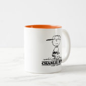 Peanuts | Charlie Brown Speelbal Tweekleurige Koffiemok (Voorkant rechts)